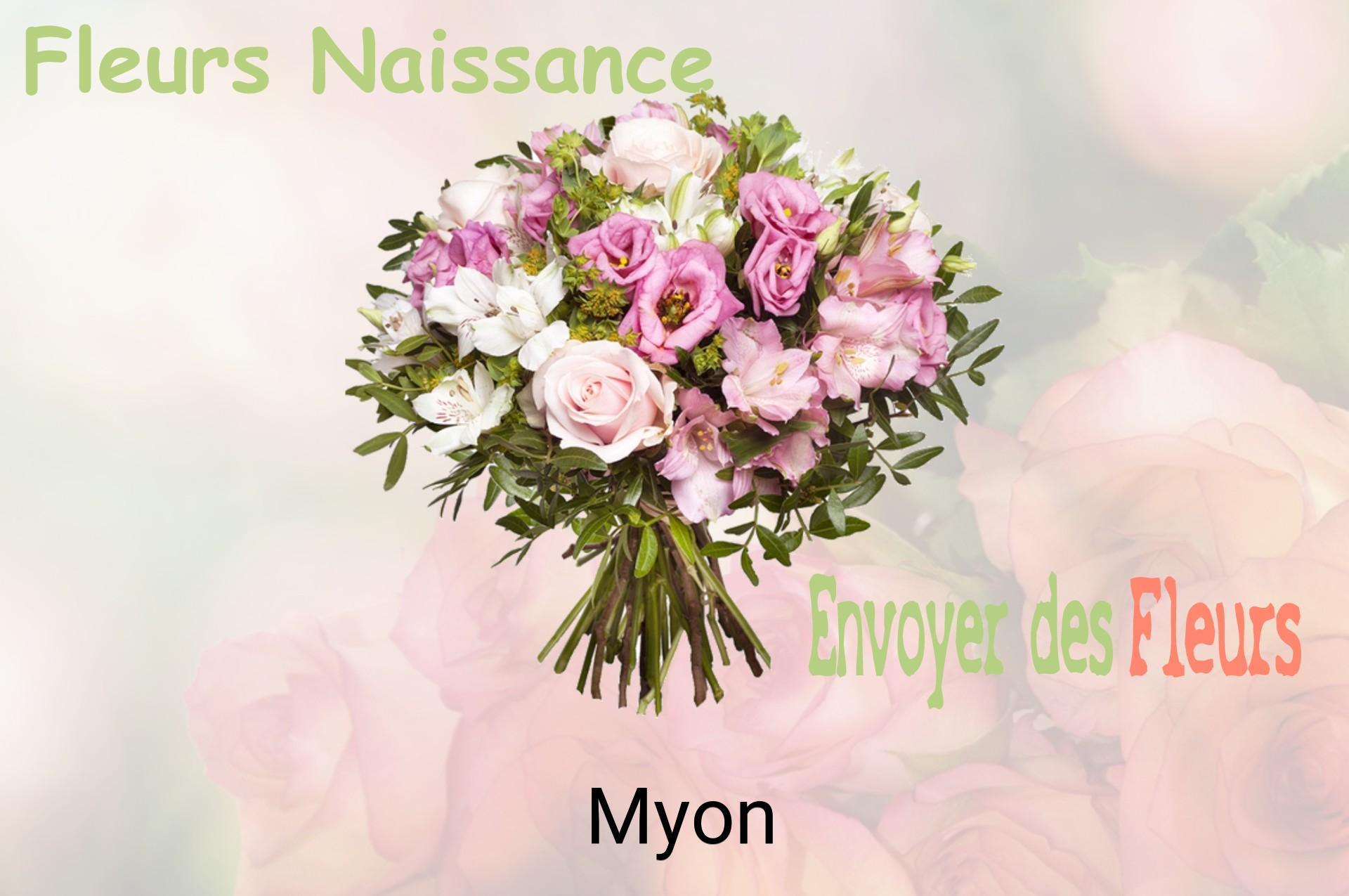Bouquet de fleurs de naissance livré à Myon